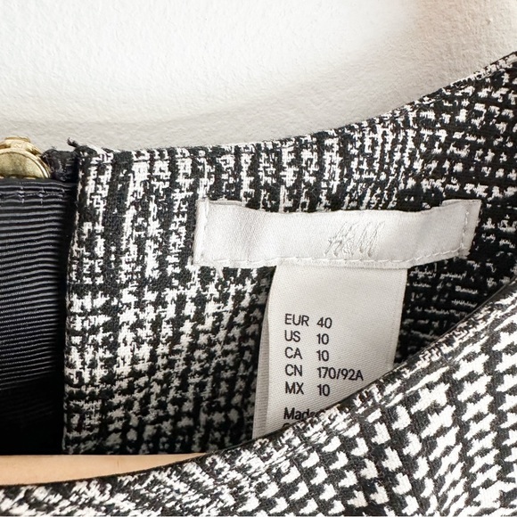 H&M grey plaid tartan mix skater dress - Picture 6 of 8